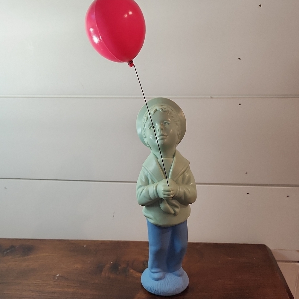 Vintage Avon Red and Blue Child with Balloon Bottle.